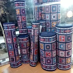 گلیم ماشینی کاشان طرح کژال سرمه ای کناره برشی (4در1،5)پس کرایه 