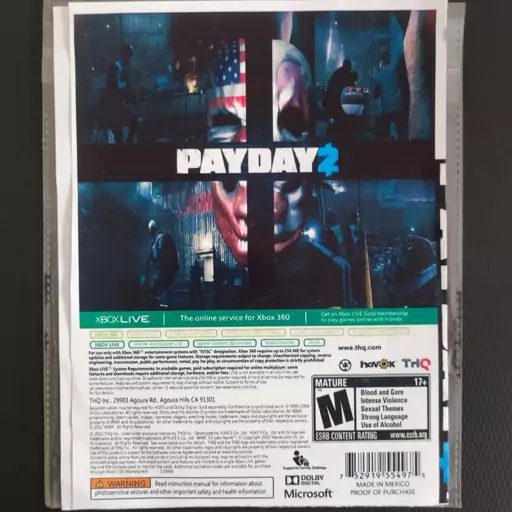 بازی ایکس باکس 360 PAYDAY 2 