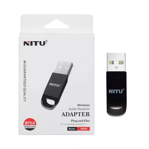 دانگل بلوتوث نیتو Nitu NN24 مناسب برای خودرو،اسپیکر،سیستم خانگی ورژن بلوتوث 5