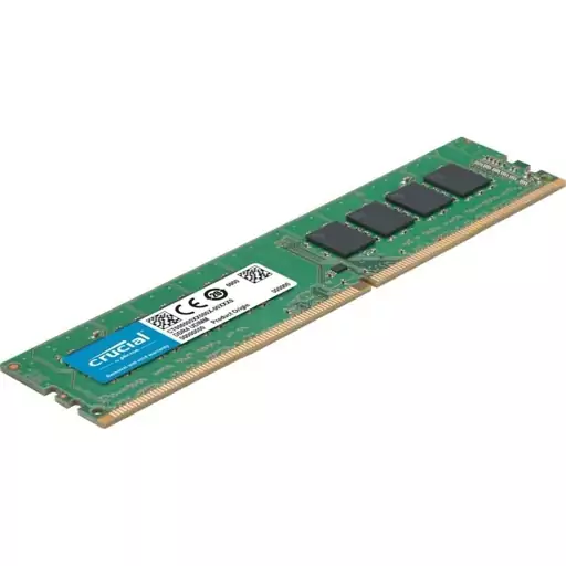 رم دسکتاپ DDR4 تک کاناله 3200 مگاهرتز CL22 کروشیال مدل PC4-25600 ظرفیت 16 گیگابایت