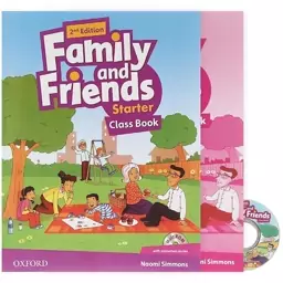 کتاب فمیلی استارتر رحلی بزرگ  American Family and Friends Starter Second Edition 