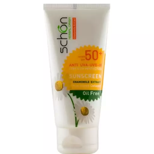 کرم ضد آفتاب بی رنگ شون با SPF50 مناسب پوست چرب و انواع پوست حجم 50 میلی لیتر