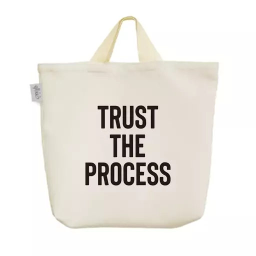 ساک خرید پارچه ای خندالو طرح Trust The Process کد 6565