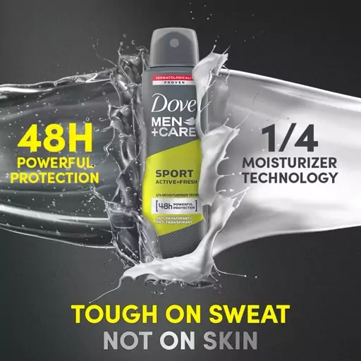 اسپری ضد تعریق مردانه داو مدل Sport Active Fresh حجم 250 میل