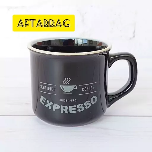 فنجان سرامیکی مشکی Expresso