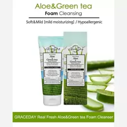 فوم شوینده صورت چای سبز و آلوئه ورا گریس دی 100 میل Foam Cleanser GRACE DAY Aloe Green Tea