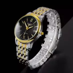 ست زنانه مردانه ساعت مچی بند استیل شیک و جذاب .longines.