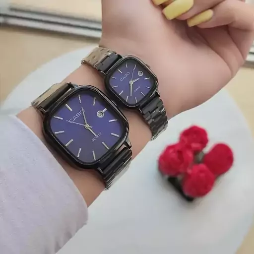 ست زنانه مردانه ساعت مچی مردانه بند استیل کلاسیک کاسیو Casio