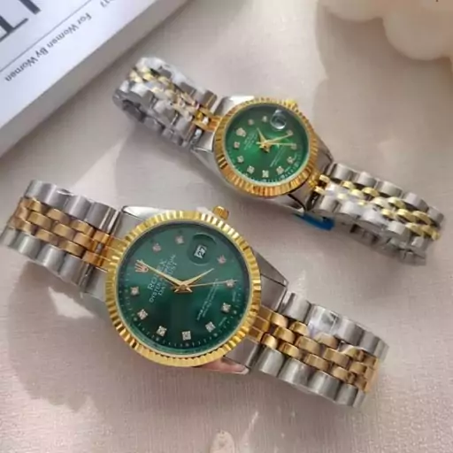 ست و تک زنانه مردانه  ساعت مچی رولکس ضداب بند توپر ROLEX DATEJUST