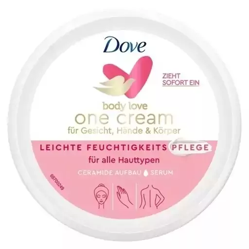 کرم مرطوب کننده 48 ساعته دست و صورت و بدن داو مدل Dove Body Love One Cream Light Moisturizer حجم 250 میل