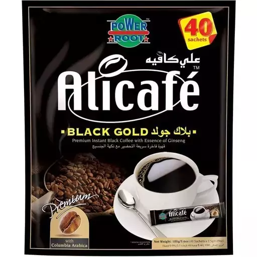 قهوه علی کافه بلک گلد جینیسنگ دار  Alicafe Black Gold