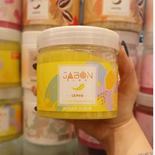 اسکراب شکری لایه بردار پوست ژبن پلاس مدل Lemon وزن 450 گرم