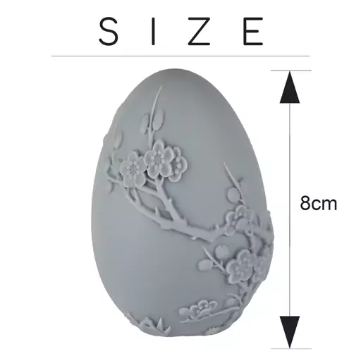 قالب سیلیکونی مدل تخم مرغ طرح شکوفه کد dco2045