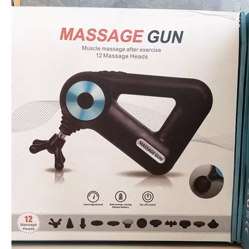 ماساژور تفنگی مدل MASSAGE GUN 12 Heads