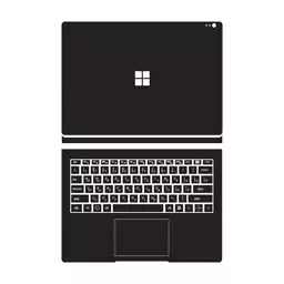 اسکین(برچسب)لپتاپ به همراه استکیر کیبورد-مدل(13 اینچ) Microsoft surface book 2-طرحblack01-سفارشی