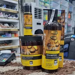 شامپو.روغن آرگان.ماسک مو لایتنس اصلی 5 ستاره پک 3 عددی 