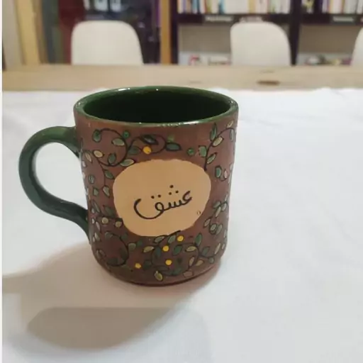 ماگ سفالی طرح دار