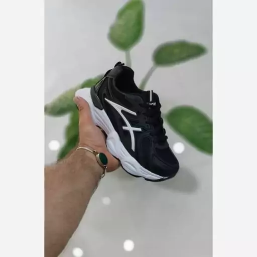 کتونی آسیکس زنانه دخترانه کفش ونس اسپرت اسپورت اسیکس ASICS شیک لژدار لژ دار سفید مشکی کرم کرمی بندی رانینگ سبک راحتی پنج