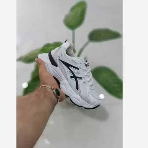 کتونی آسیکس دخترانه زنانه کفش ونس اسپورت اسیکس ASICS شیک لژداراسپرت لژ دار مشکی سفید کرم کرمی بندی رانینگ سبک راحتی پنج 