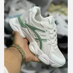 کتونی آسیکس زنانه دخترانه کفش ونس اسپرت اسپورت اسیکس ASICS شیک لژدار لژ دار مشکی سفید کرم کرمی بندی رانینگ سبک راحتی پنج