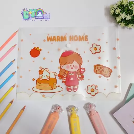 پوشه دکمه دار سری WARM HOME طرح 1