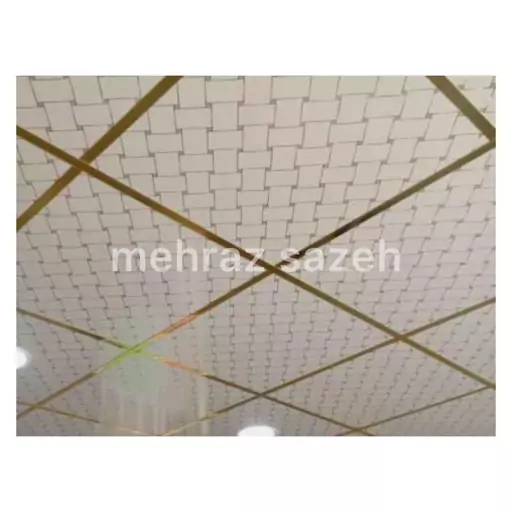 تایل   پی وی سی  سقف کاذب طرح  حصیری 60در60(ارسال پس کرایه)