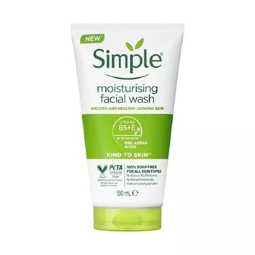 ژل شستشوی صورت سیمپل مدل Moisturising حجم 150mL