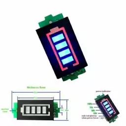 ماژول نمایشگر سطح شارژ باتری لیتیوم  12.6V از 1 سل تا 8 سل قابل تنظیم 