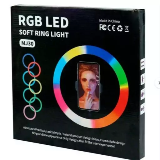 رینگ لایت مدل MJ30-RGB بدون پایه