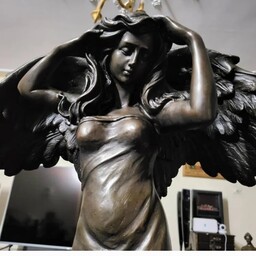 مجسمه برنز فرشته زیبا بال دار برنزی وارداتی هنگ