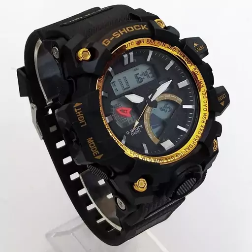 جی شاک جیشاک G-SHOCK ارسال رایگان ساعت اسپرت دوموتوره دوزمانه ضدآب SPORT مشکی طلایی