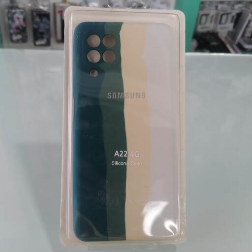 گارد سیلیکونی آبرنگی  اصلی پاک کنی مناسب گوشی سامسونگ A22 4G  