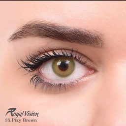 لنز چشم رویال ویژن  شماره 35  هاله دار سبز عسلی