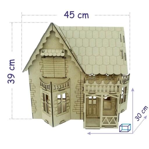 پازل چوبی سه بعدی و ماکت دکوراتیو طرح خانه عروسک