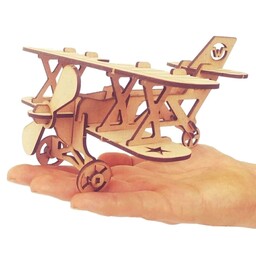 پازل جوبی سه بعدی و ماکت دکوراتیو طرح هواپیمای دو باله
