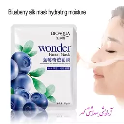 ماسک ورقه ای صورت بلوبری بیوآکوا (BIOAQUA) سایز بزرگ حجم 30 گرمی