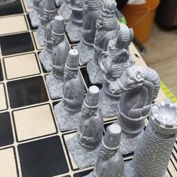 ارسال رایگان شطرنج سنگی  با صفحه 40 در 40