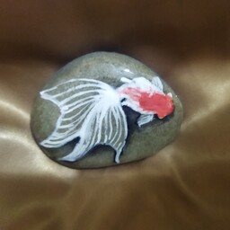 نقاشی روی سنگ، طرح ماهی گلی 4