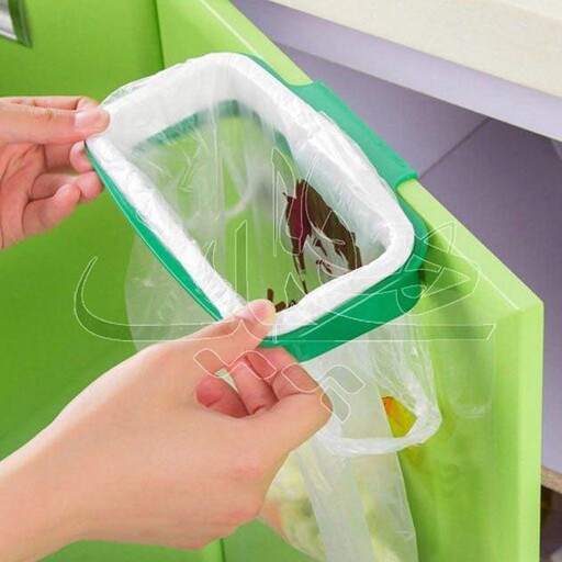 حلق آویز کیسه - رنگ سفید سبز - جنس پلاستیک مقاوم - مناسب آشپزخانه 
