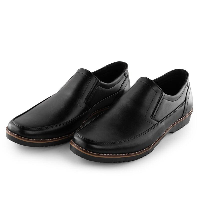 کفش مجلسی مردانه مدل اسپانیش رویه چرم درجه یک  سایز 40 تا 44 غرفه پام مشهد باسلام