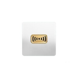 زنگ ملودی توکار مدل کریستال سفید دکمه طلایی  برند آسیا الکتریک . 