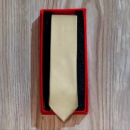 کراوات ترک مردانه ساده رنگ کرم کراوات کرم رنگ ترک