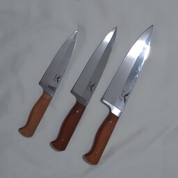 ست چاقوی آشپزخانه  سه عددی (مروتی) استیل فولاد  مناسب آشپزخانه ها 