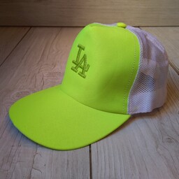 کلاه کپ پشت توری اسپرت رنگ سبز فسفری کد 1460