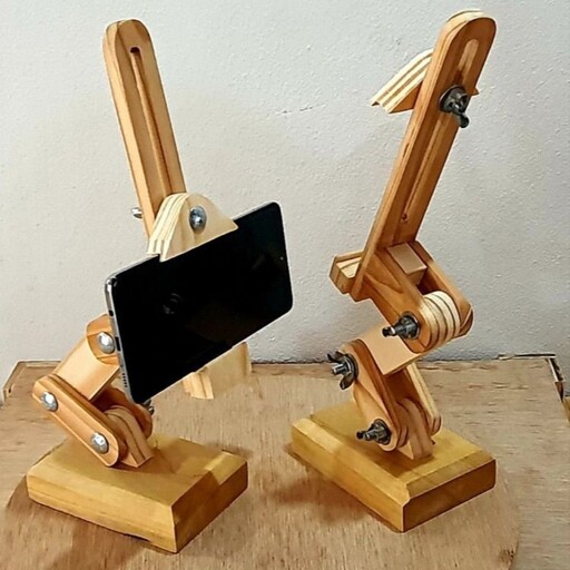 استند و پایه موبایل متحرک چوبی  با قابلیت جابجایی در زاویه های مختلف