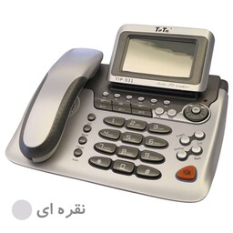تلفن رومیزی  تیپ تل مدل 931رنگ نقره ای قرمز  بژ  با گارانتی یکساله  تکنیک تل