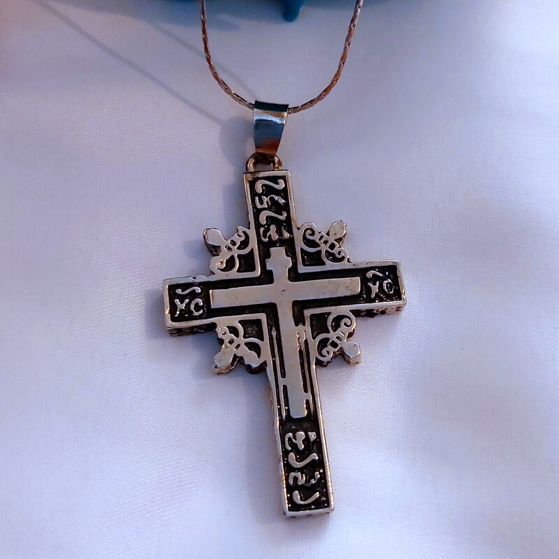 پلاک زنجیر (گردنبند)مردانه طرح صلیب