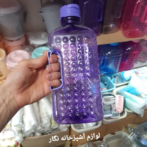 بطری آب 1.5 لیتری درب 2حالته دسته دار پارچ پلاستیکی