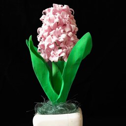 گل سنبل فومی دست ساز با گلدان