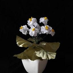 گل اژدر روبانی دست ساز با گلدان